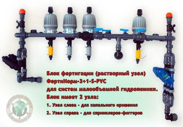 Блок фертигации - растворный узел