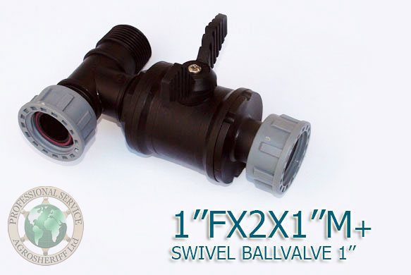 With ball valves 1''FX2X1''M